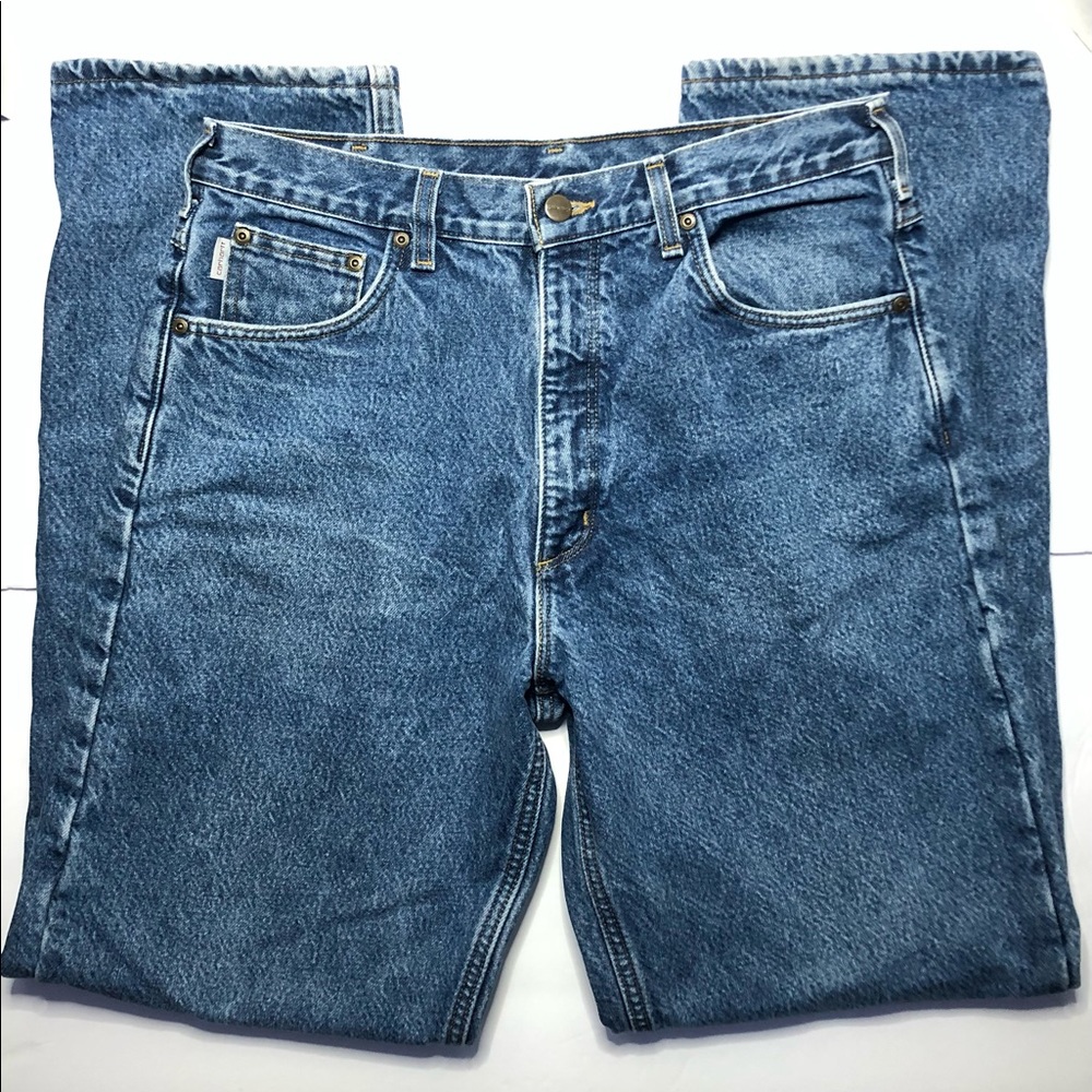 COPY - Carhartt Mens Relaxed Fit Denim Flannel Lining Blue Jeans size34x34